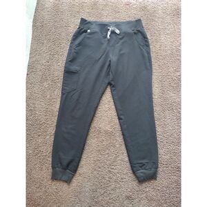 FIGS Zamora Jogger Scrub Pants Black Drawstring W18SW2005P Women's Medium